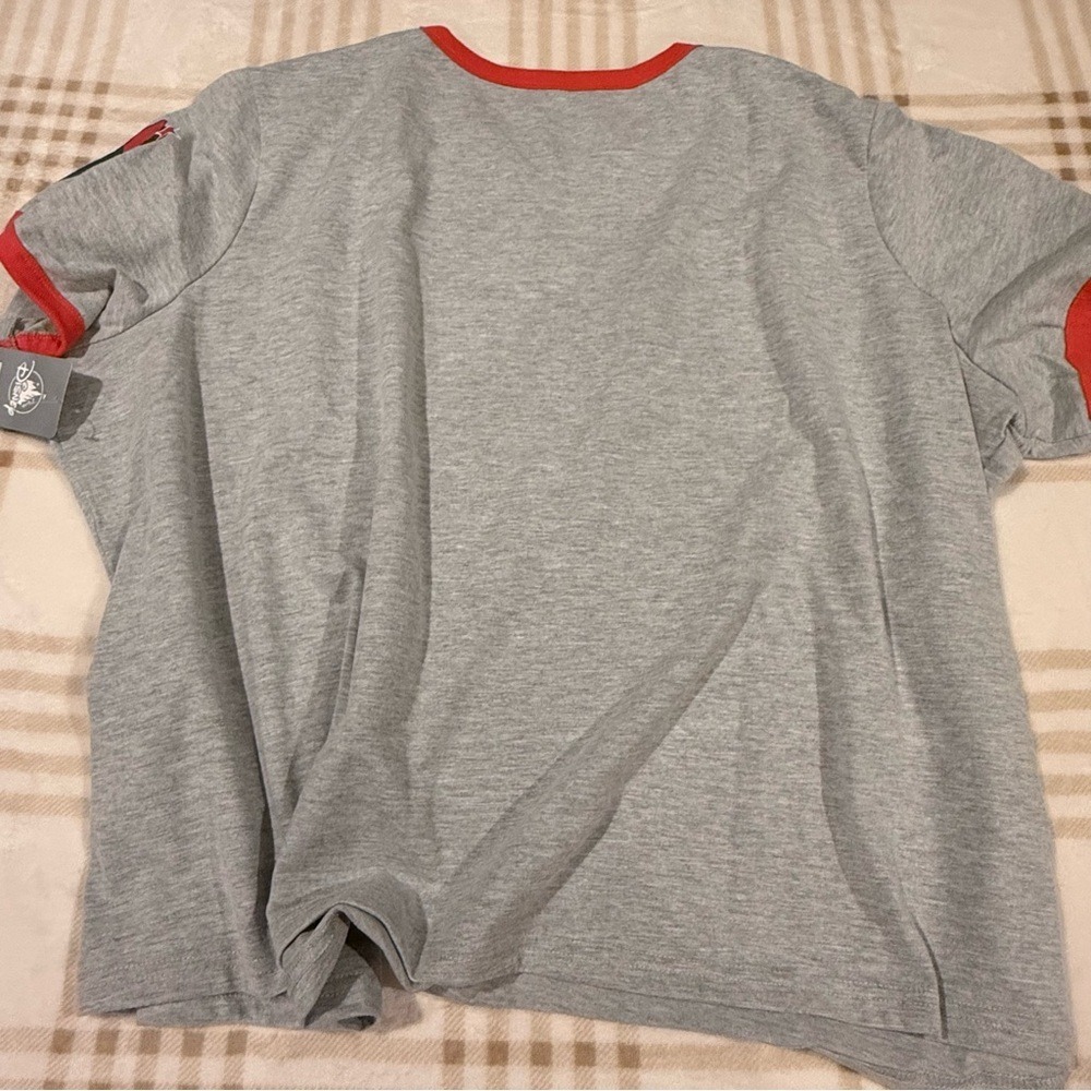Disney Parks Minnie Mouse Born Disney Raised Disney Ringer Tee Gray Red 3X NWT - Picture 4 of 4